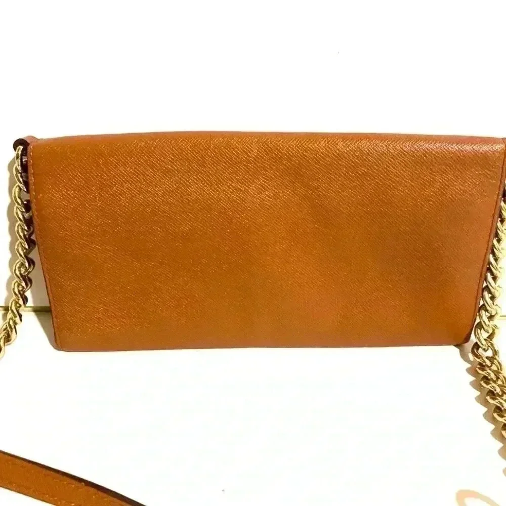 Michael kors brown leather crossbody handbag